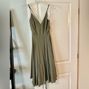 Olive green midi dress from Lulus